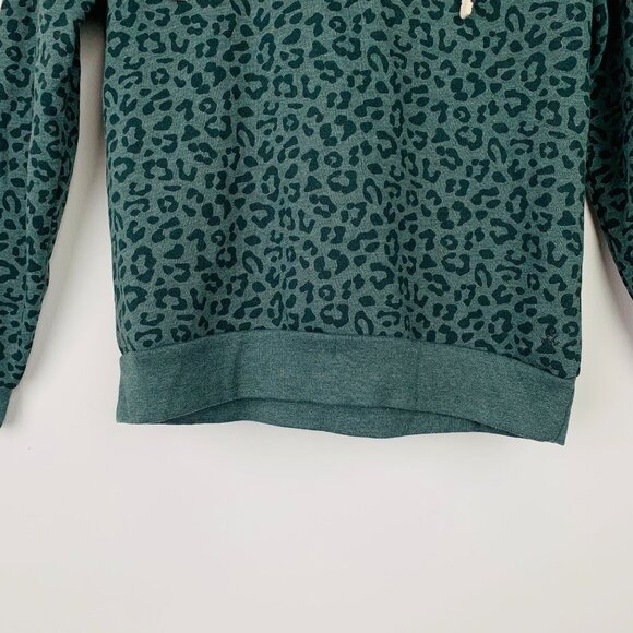 ALTERNATIVE Animal Print Hooded Sweatshirt Leopard Size XS - Picture 7 of 13